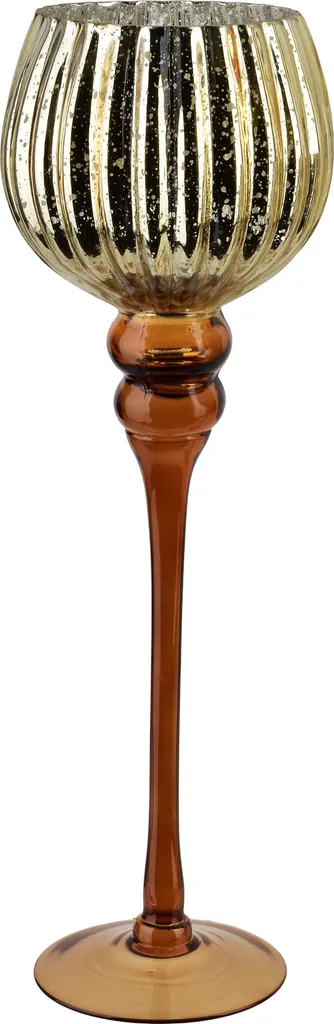 Bougeoir en verre DONNA stable de 40 cm pour valoriser vos grandes bougies