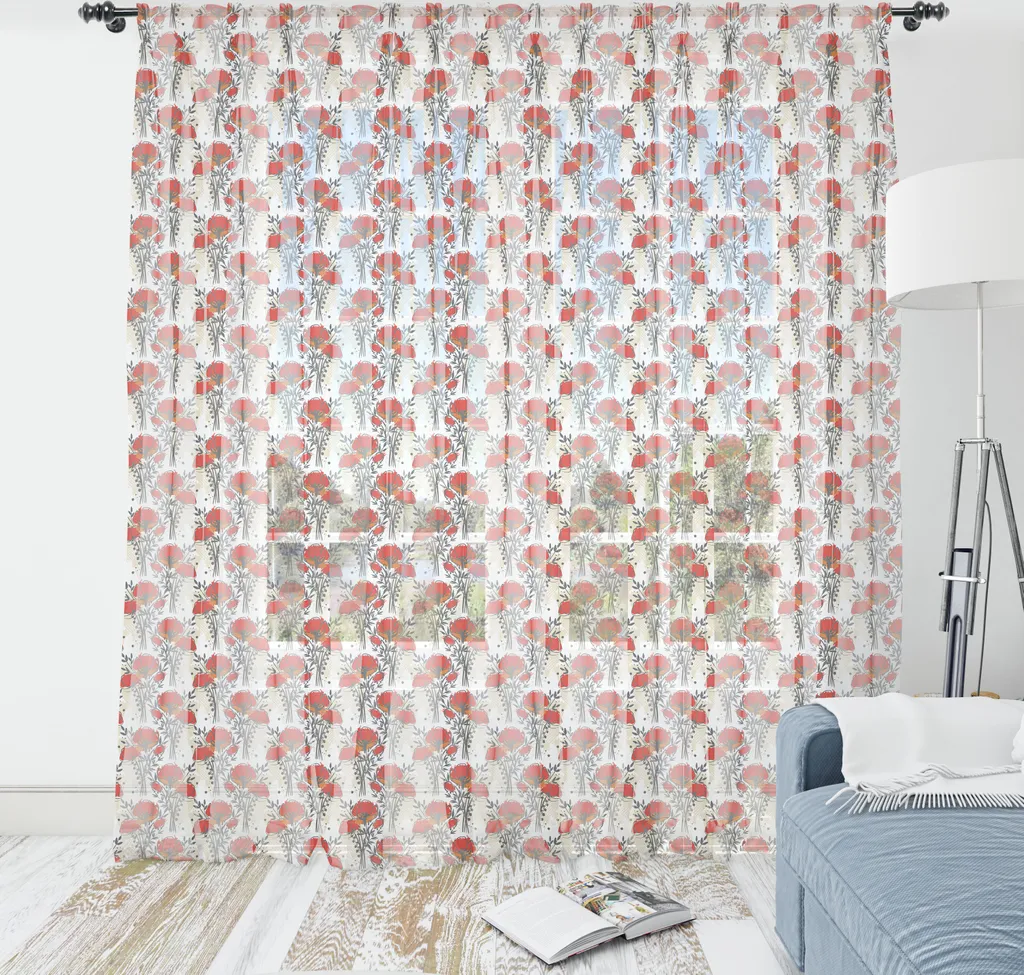Tapisserie de Salon Motif Coquelicots pour Décoration Chambre et Mur