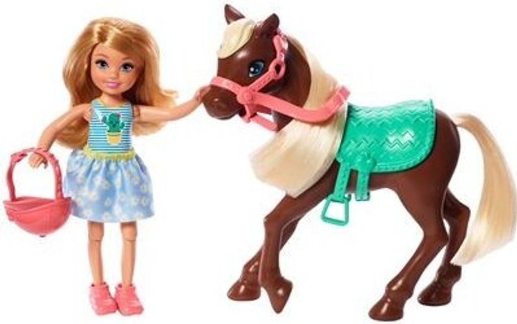 Mattel GHV78 Panenka Barbie Chelsea a poník (blond) Obrázek produktu 