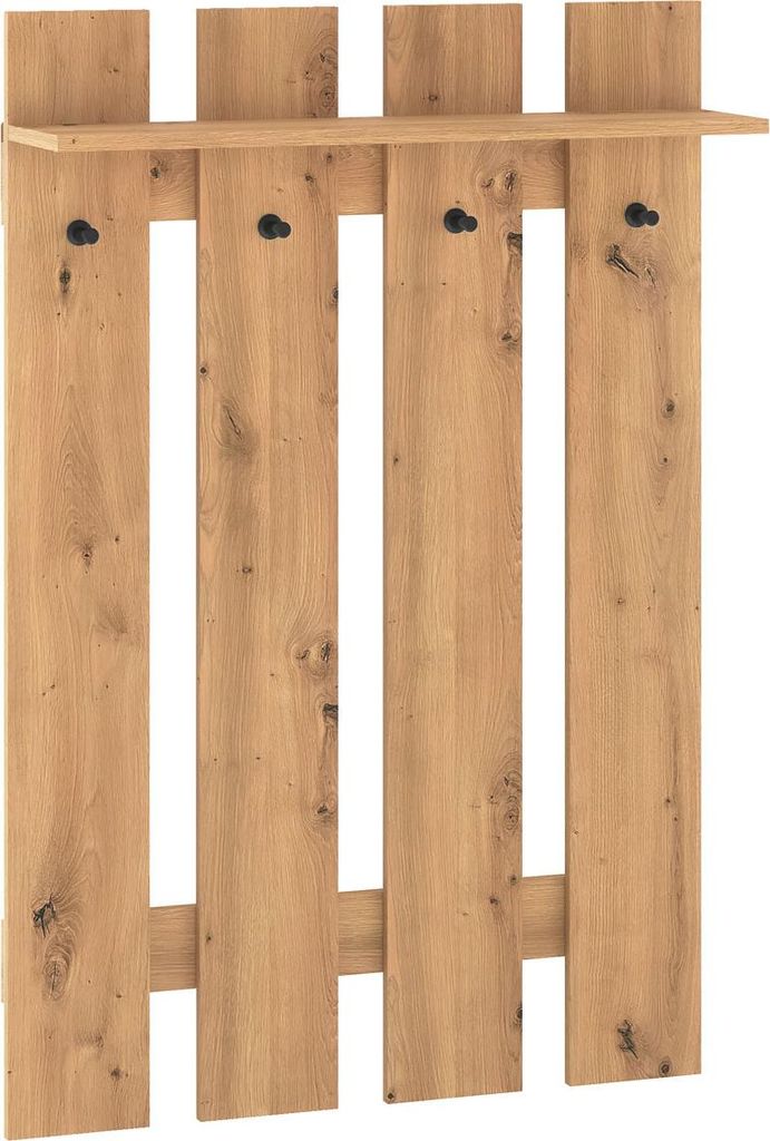 Garderobenpaneel Renes Flurgarderobe 80x22x119 cm Eiche Artisan