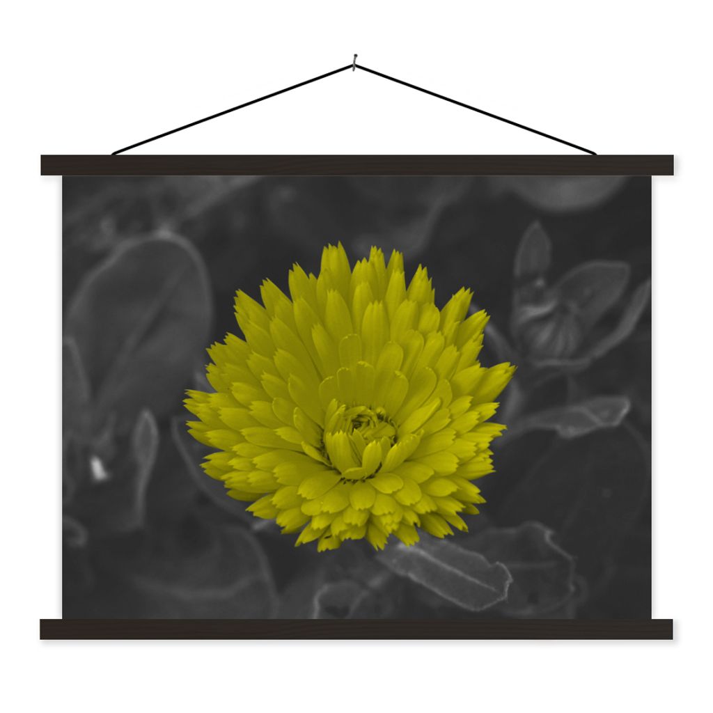 MuchoWow Textilposter Blumen - Aquarell - Löwenzahn 60x45 cm mit schwarzem Rahmen - Poster Schlafzimmer