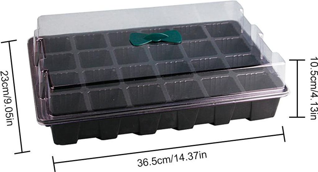 3 Pack 24 Zellen Seedling Nursery Tray Plastic Flower Garden Nursery Pot Planting Seed Tray Kit With Lid Garden Grow Box