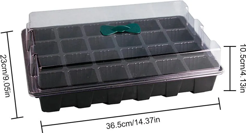 Kit de Plantation pour Potager 24 Cellules Plateau de Semis avec Châssis