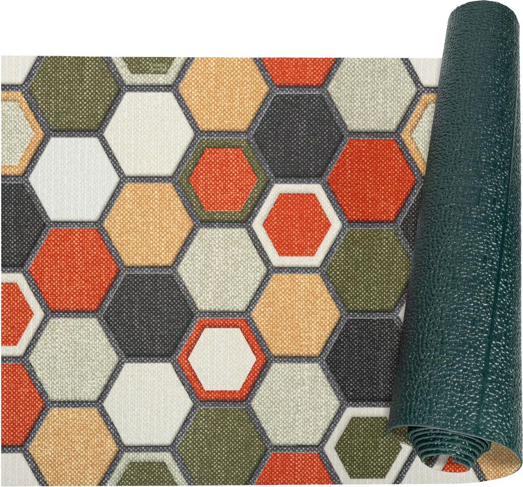 Küchenläufer RANNA Teppichläufer Bodenmatte Flurläufer Küchenteppich 52x120cm Modern Bunt Robust