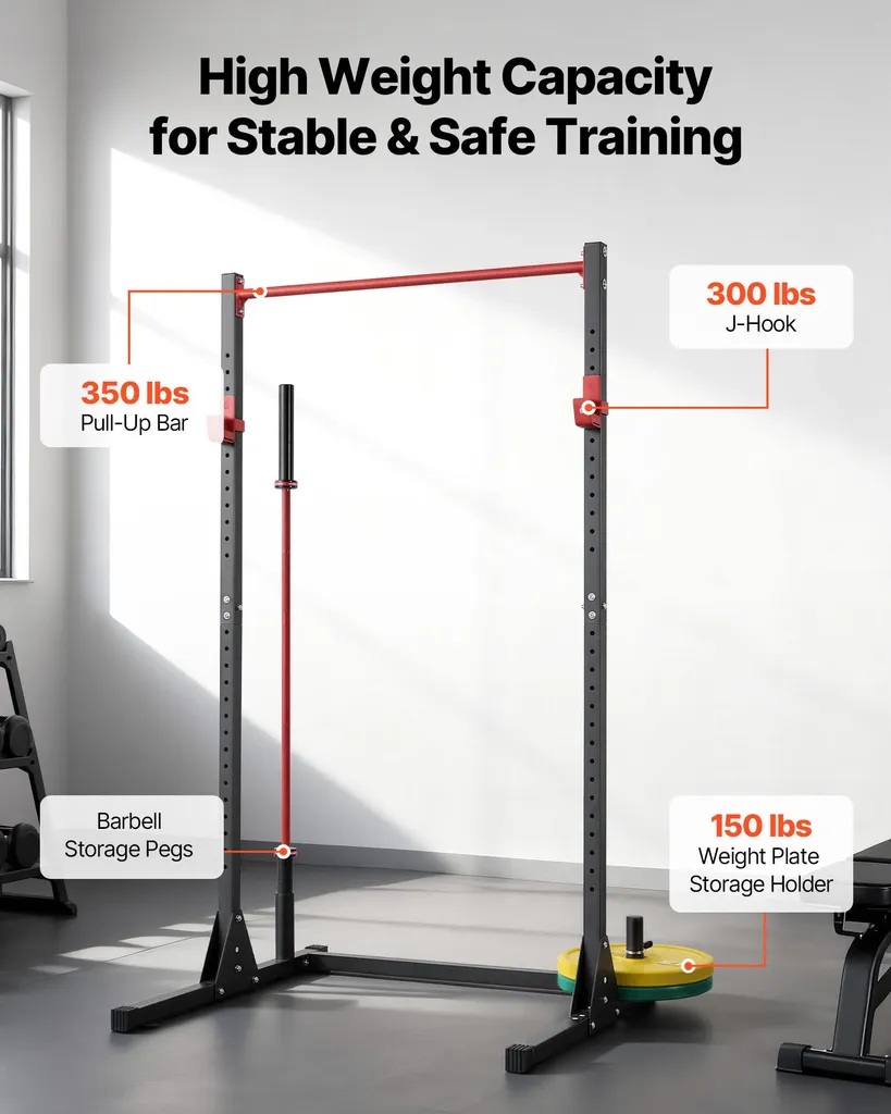 Rack musculation idéal pour squat et développé couché à la maison