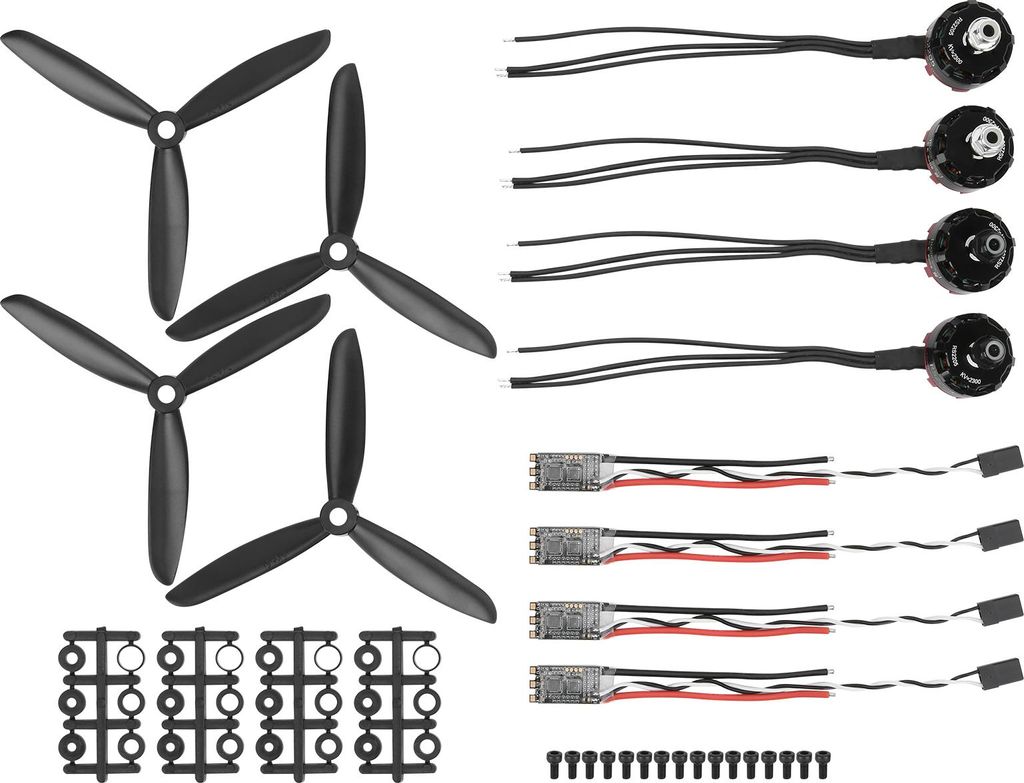 2205 2300 kV Aluminiumlegierung CW+CCW Motor 20A bürstenloser ESC+Propeller -Kit Set RC -Zubehör