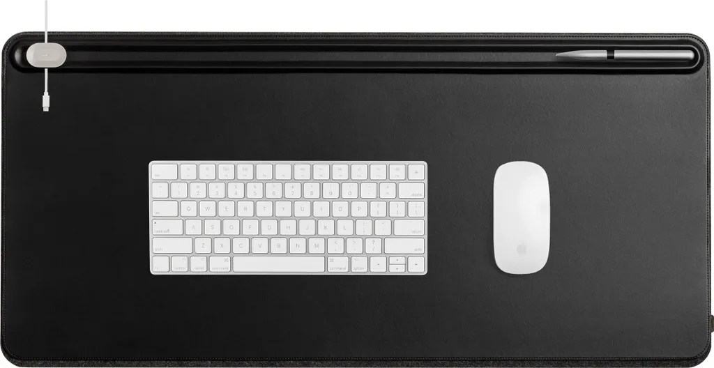 Orbitkey Desk Mat Noir avec Gestion de Câbles et Cachette à Documents - 4