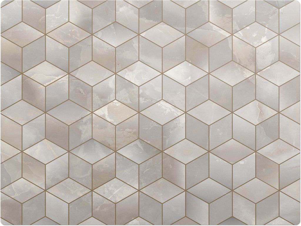 Geometrisches 3D-Muster – Bodenschutzmatte – Rutschfest – Schutzmatte für Büro – Vinylmatte – Stuhlunterlage – 120 x 90 cm