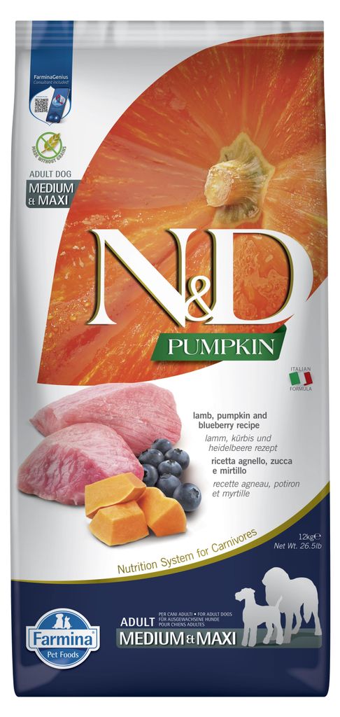Farmina N&D Gf Pumpkin Lamb & Blueberry Adult Střední/ Obrázek produktu 
