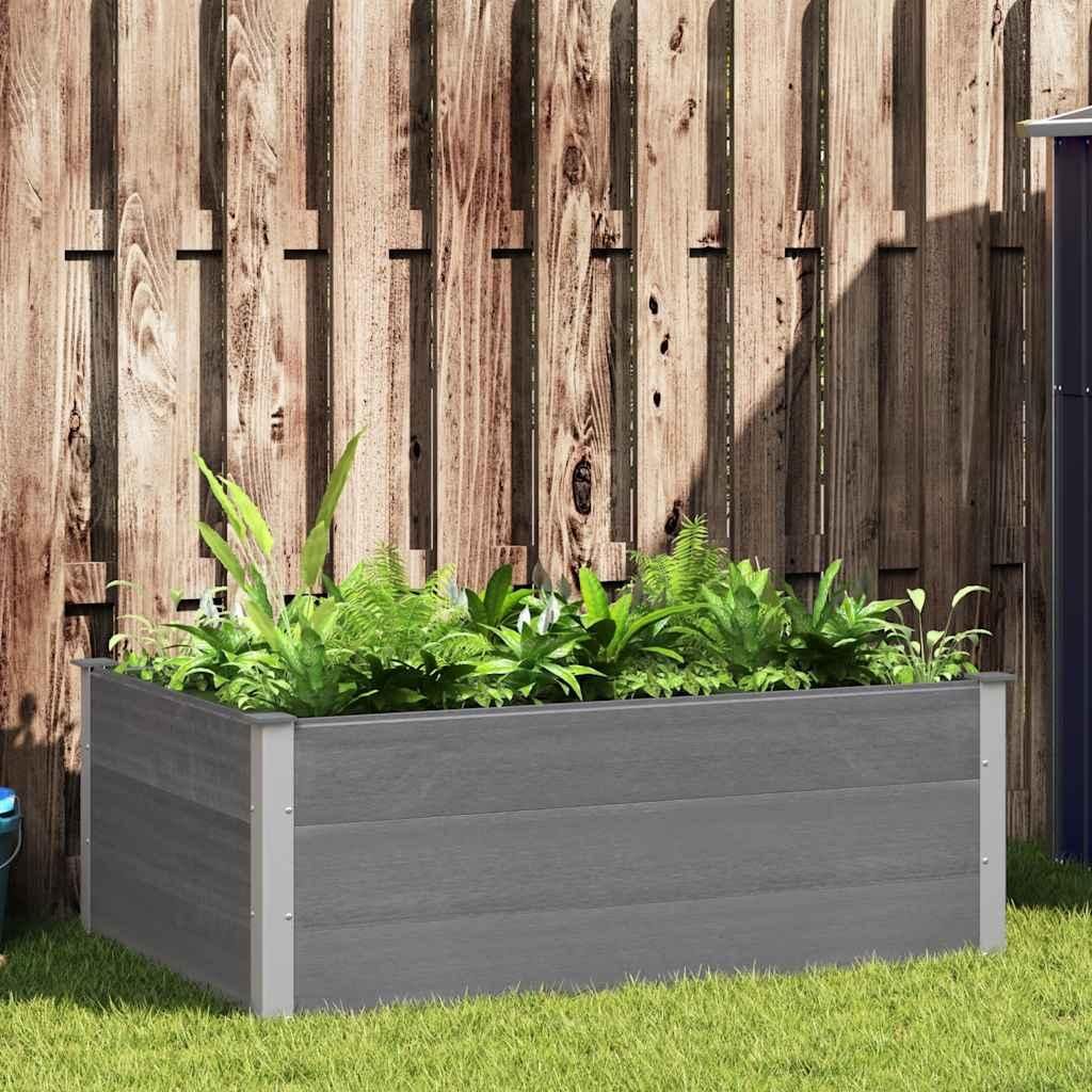 vidaXL Garten-Hochbeet WPC 150 x 100 x 54 cm Grau
