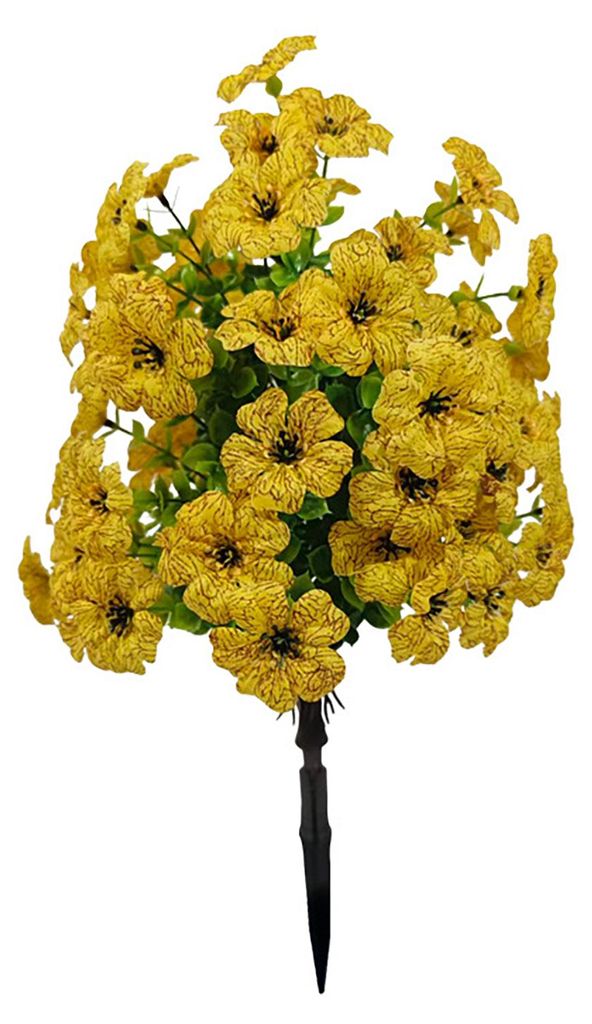 Künstlicher Blumenstecker für den Außenbereich, UV-beständig, mit Erdspieß, realistische künstliche Sträucher, Pflanzen für Garten, Hof, Ve...