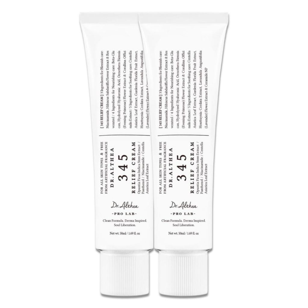 Dr. Althea 345 Relief Cream 50ml Intensive Repair Cream mit Niacinamid Pantenol, 2x 50ml
