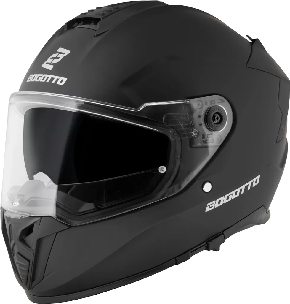 Casque Bogotto FF122 SVK Noir Mat : Fini l'Éblouissement avec son Écran Solaire
