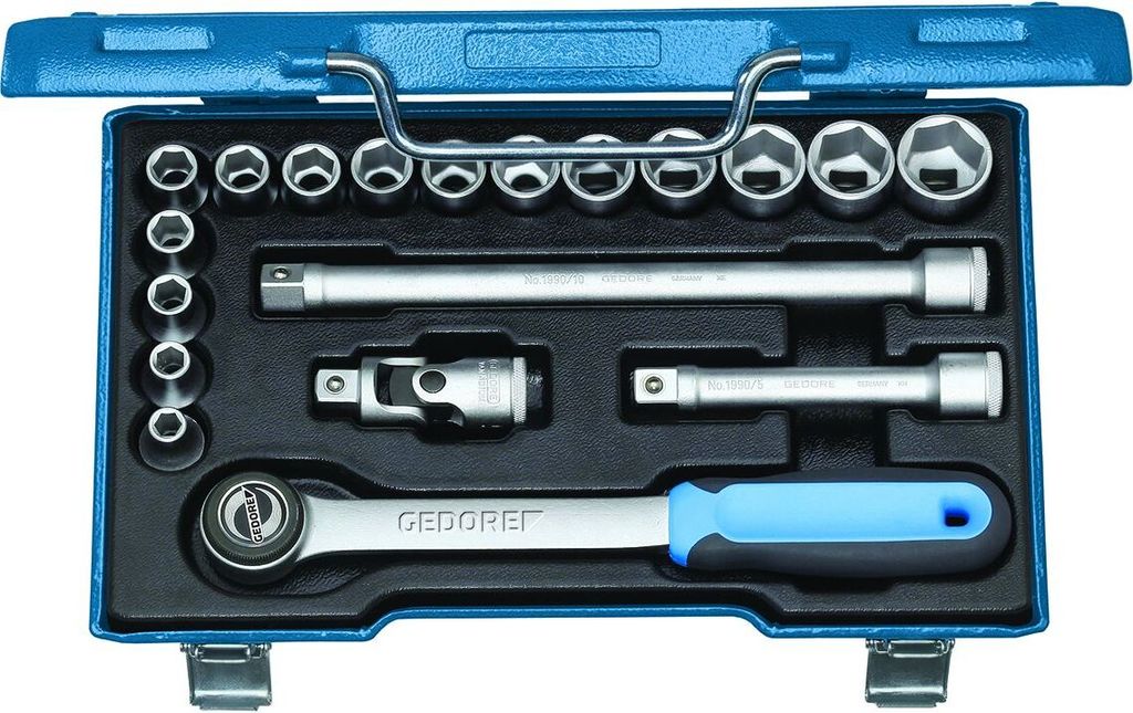 GEDORE 19 JMU-3 Steckschlüssel-Satz 1/2", 19-teilig, Produktbild 