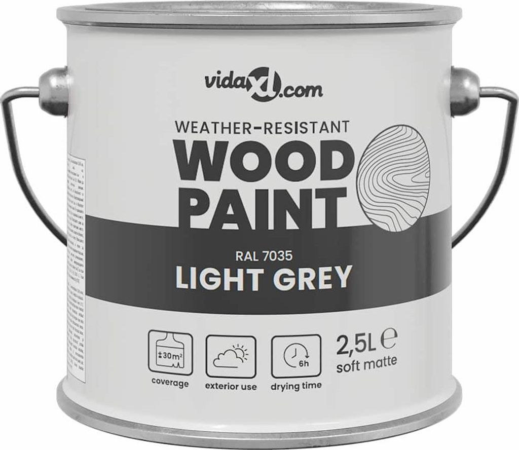 vidaXL Holzfarbe Grau 16,5 x 16,5 x 16 cm Wanddruck