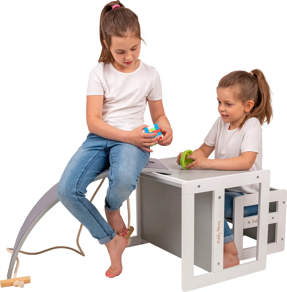 Ensemble de Meubles pour Enfants Table et Banc en Bois Blanc Durable