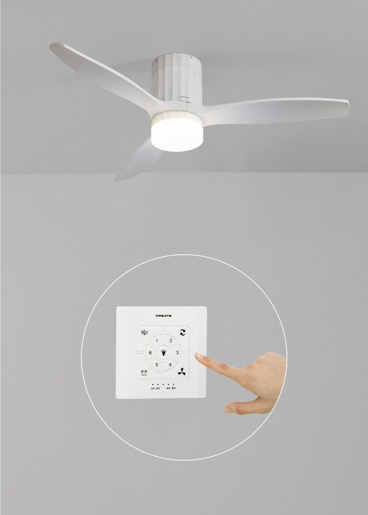 WIND CALM LINE - Leiser Deckenventilator 40W Ø132 cm 100% Holz
