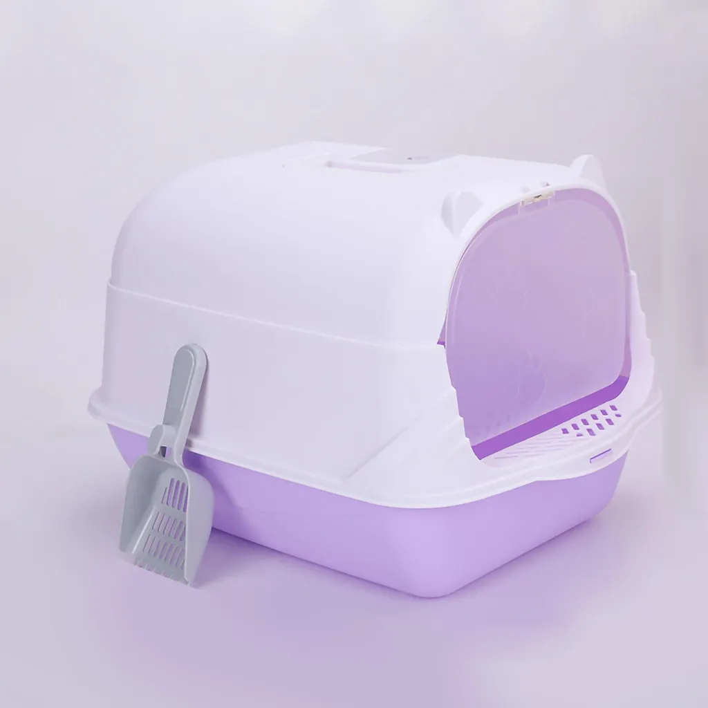 Lettiera Gatto Chiusa XXL Antiodore Viola | Offerta con Paletta