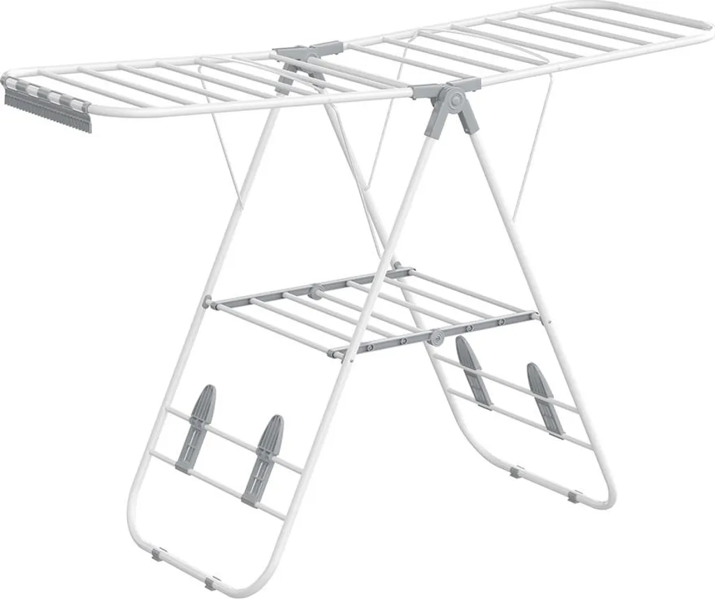 Porte-manteau gain de place en acier pour entrée et chambre blanc gris