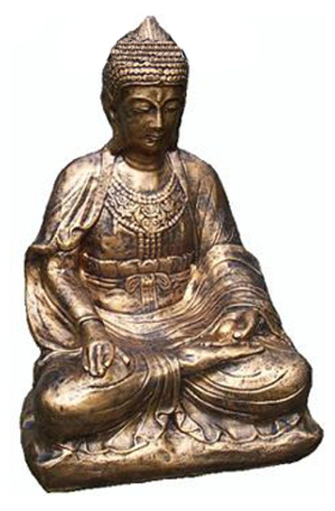 Buddha Gold Deko Figur Statue Skulptur 60 cm Figuren Statuen Skulpturen Neu (B3)