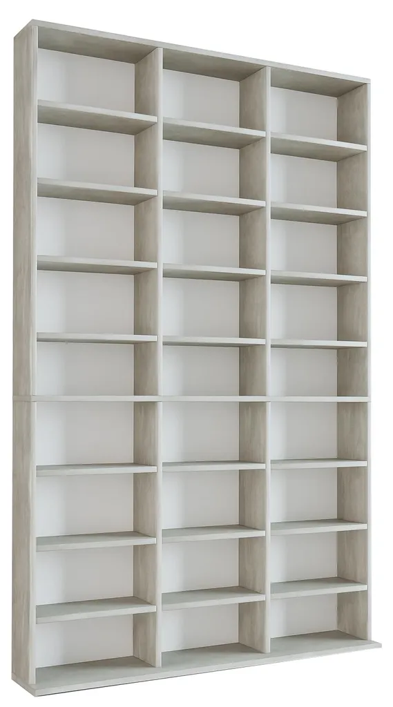 Etagère DVD Blu-Ray Megosa XL 102cm | Rangement bois haute capacité 181cm