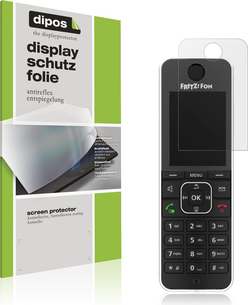 4x Schutzfolie für AVM FRITZ! FON C6 matt Displayschutzfolie Folie Display Schutz dipos