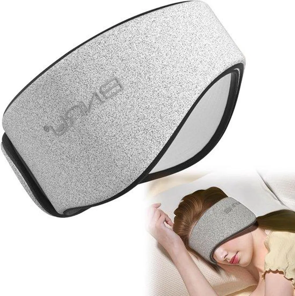 Fini la lumière matinale avec ce masque de nuit gris grand format doux