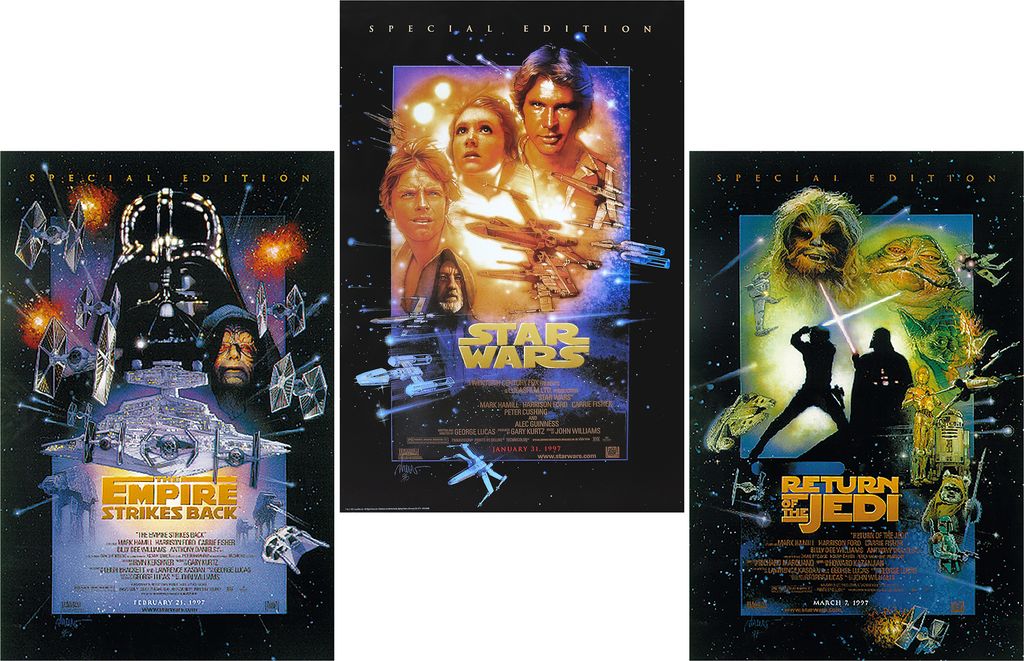 Zestaw plakatów Star Wars Plakat filmowy Epizod 4 - 6 Zdjęcie produktu 