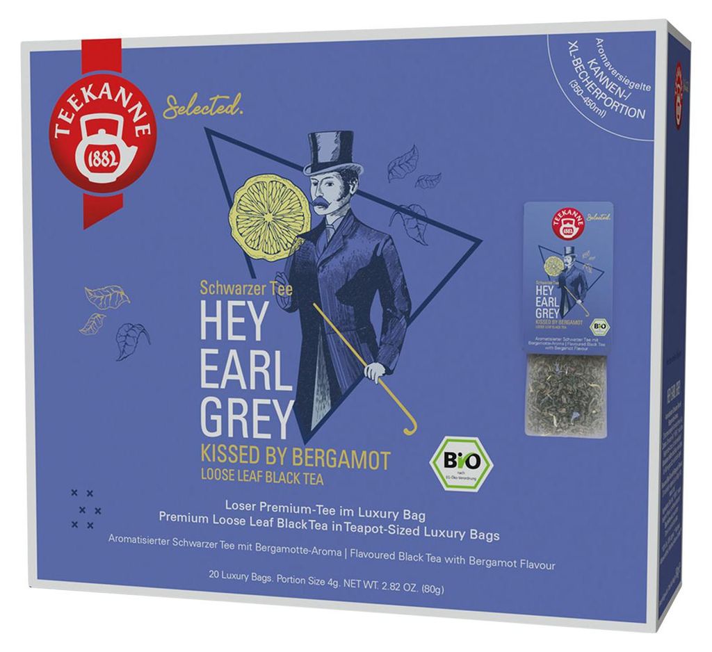 Teiera biologica Hey Earl Grey Luxury Bag 20 sacchetti Immagine del prodotto 