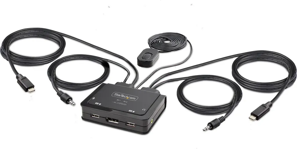 Évitez les câbles emmêlés avec ce KVM USB-C 2 ports 4K 60Hz intégré