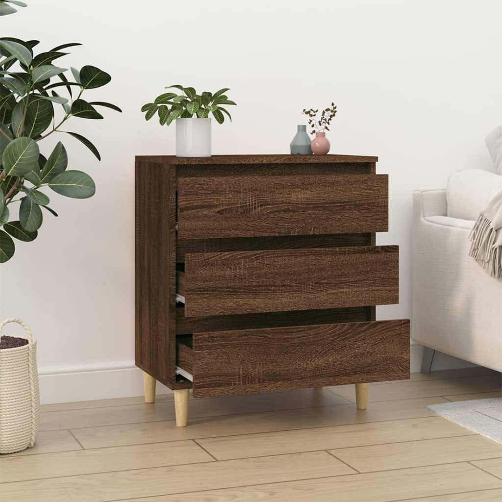Sideboard Braun Eichen-Optik 60x35x70 cm Holzwerkstoff Produktbild 