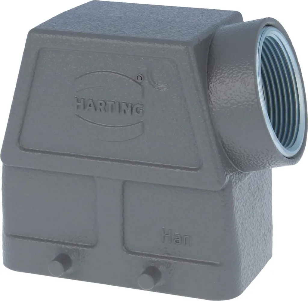 HARTING Han 10B Contenitore con manicotto alto, 1xM32 uscita cavo laterale, per 2 staffe (nella parte inferiore) Vite M32