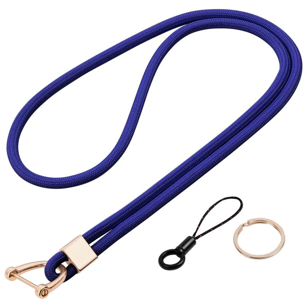 Longe en nylon bleue avec mousqueton pivotant et cordon amovible