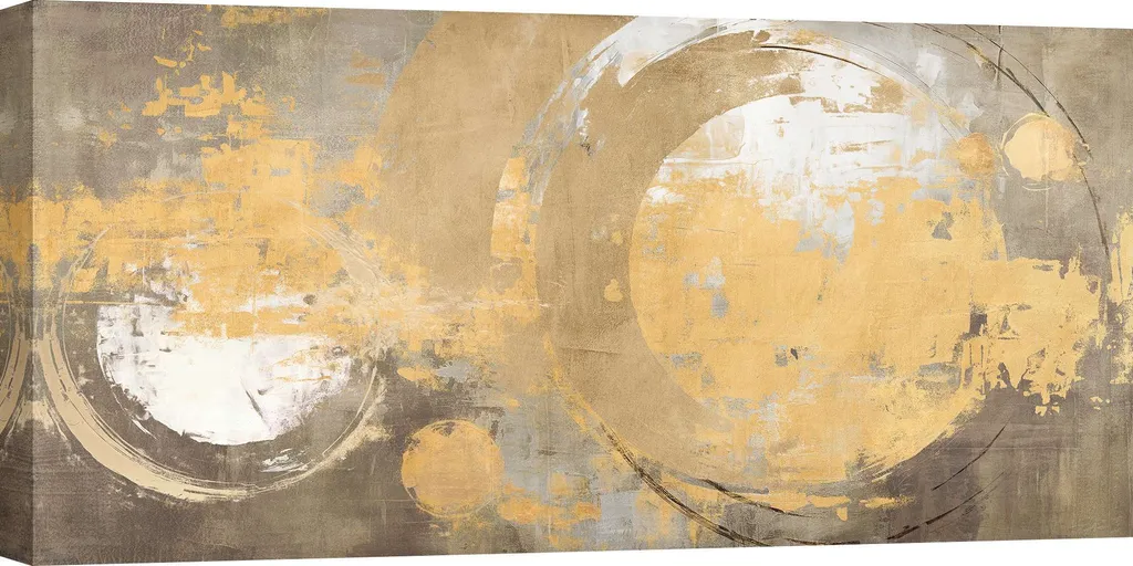 Tableau Jim Stone Planets of Gold 70x35 cm : Illuminez vos Murs