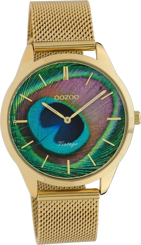 Montre femme Oozoo C10251 Vintage Slim Or Bracelet Acier Inoxydable