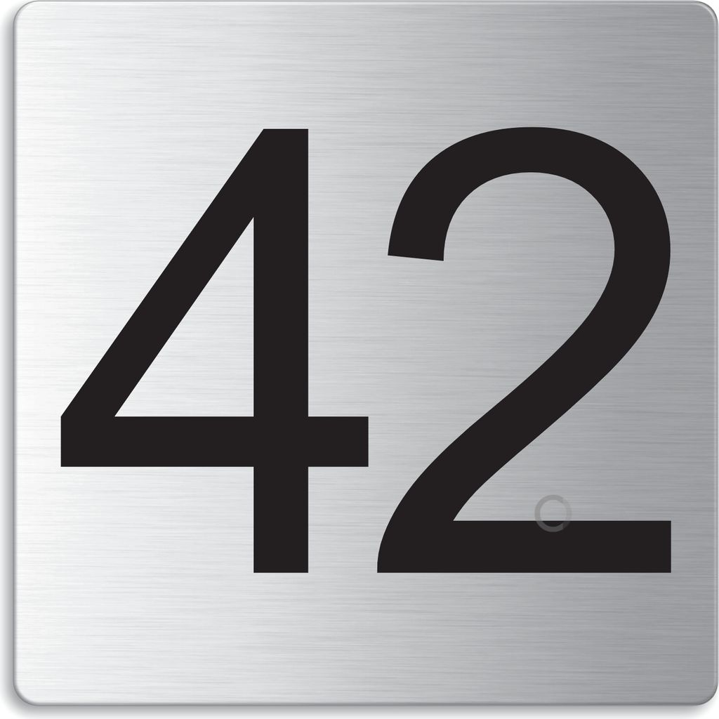Türnummer I Zimmernummer I EdeIstahI TürschiId "42" I 85x85 mm I Nr.48342