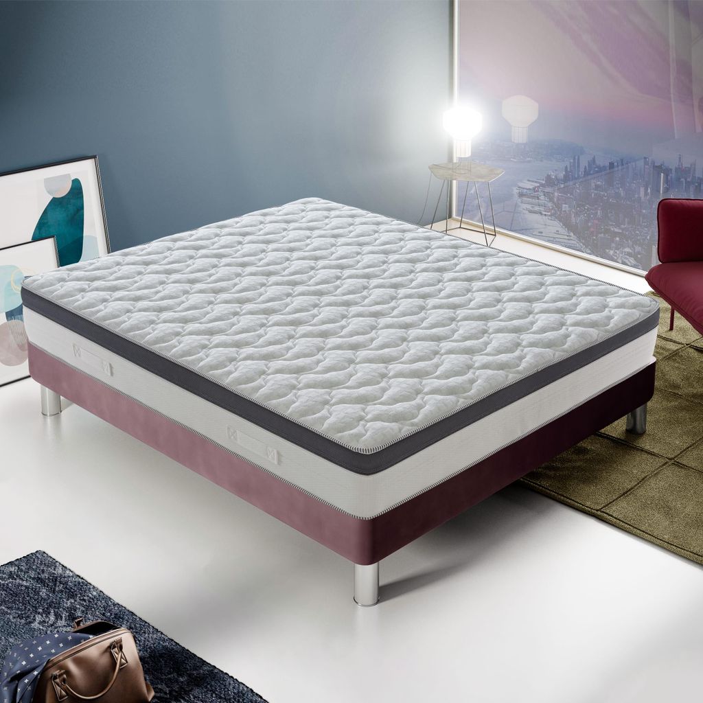 Matratze 140x190 cm, Höhe 28 cm, Taschenfederkernmatratze, H2, Ergonomisch 9-Zonen