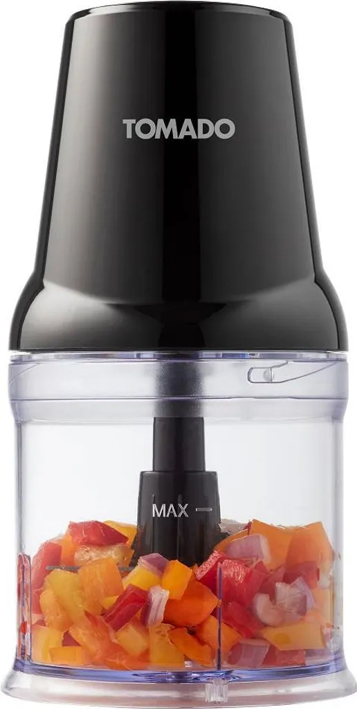 Tritatutto Tomado TCH2001B Nero - Lame Inox 400W per Cucina Quotidiana