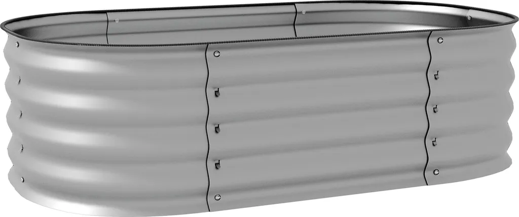 Carré Potager en Métal Fond Ouvert Jardinière de Jardin 105x62x30 cm
