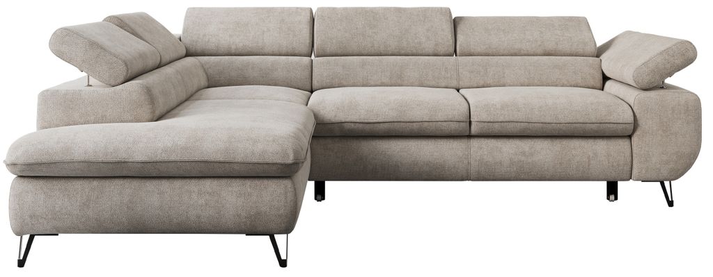 Ecksofa Sofa Beige, Wohnlandschaft L-Form mit Produktbild 