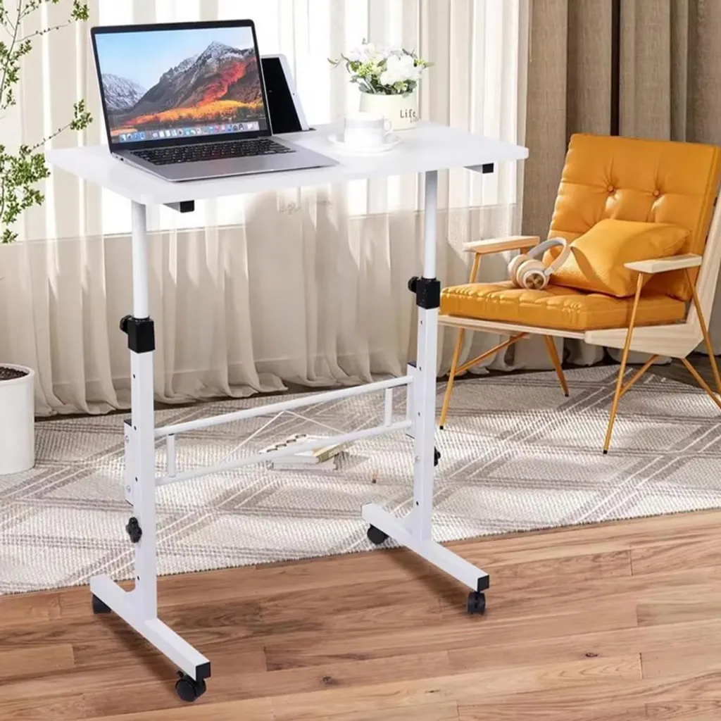 Table haute mobile et bureau portable d'appoint pour ordinateur noir - 9
