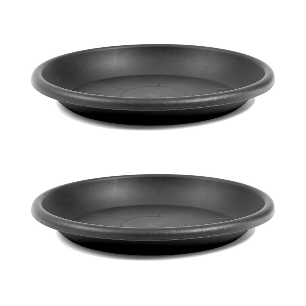 2x Blumentopf Untersetzer Anthrazit Rund Ø 58 cm Pflanztopf Produktbild 