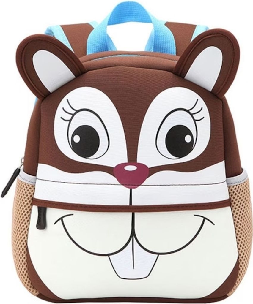 ASKSA Kinderrucksack Rucksack Kindergarten Mini Kinder Schulrucksack Tiere Kindergartentasche fuer Jungen Maedchen,Eichhoernchen