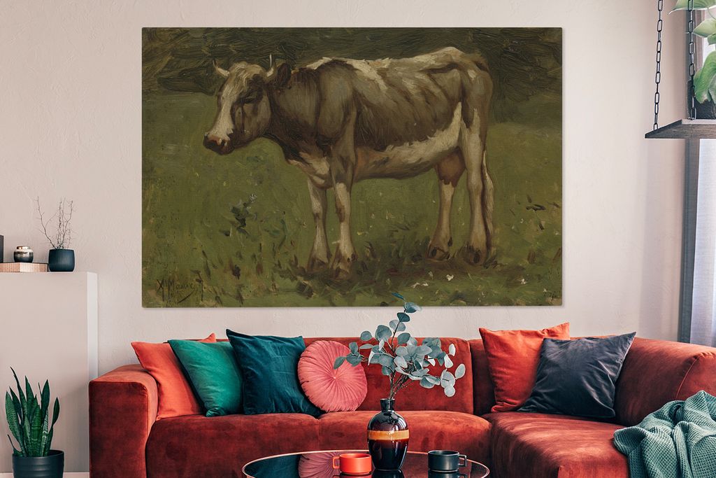 OneMillionCanvasses - Leinwandbilder - 150x100 cm, Kuh - Gemälde von Anton Mauve, Wandbilder Kunstdruck Wanddekoration