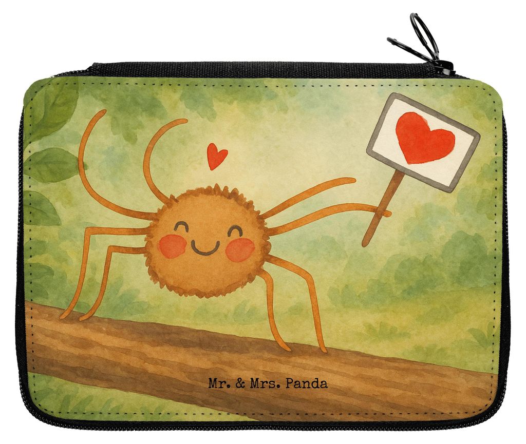 Mr. & Mrs. Panda Federtasche Spinne Agathe Motivation Design - Weiß - Geschenk, Glück, Etui, Mäppchen, Vertrauen, Liebe, Dankeschön, Federmäpp...