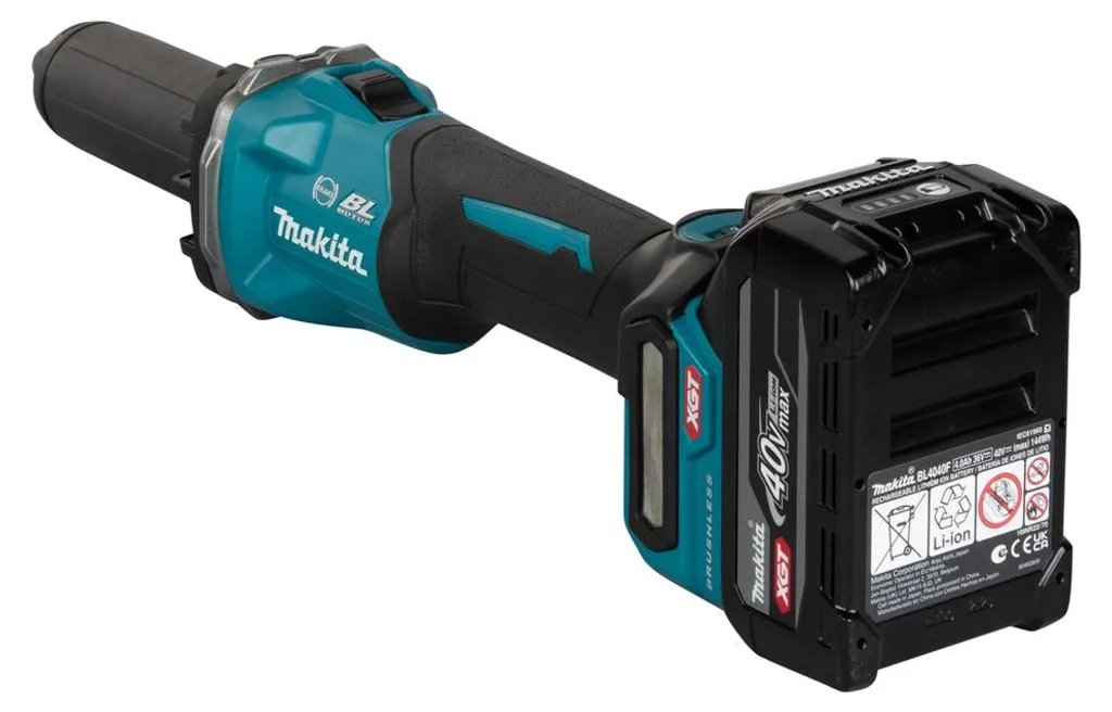 Meuleuse droite 40V Makita pour ébavurage et rectification de métal