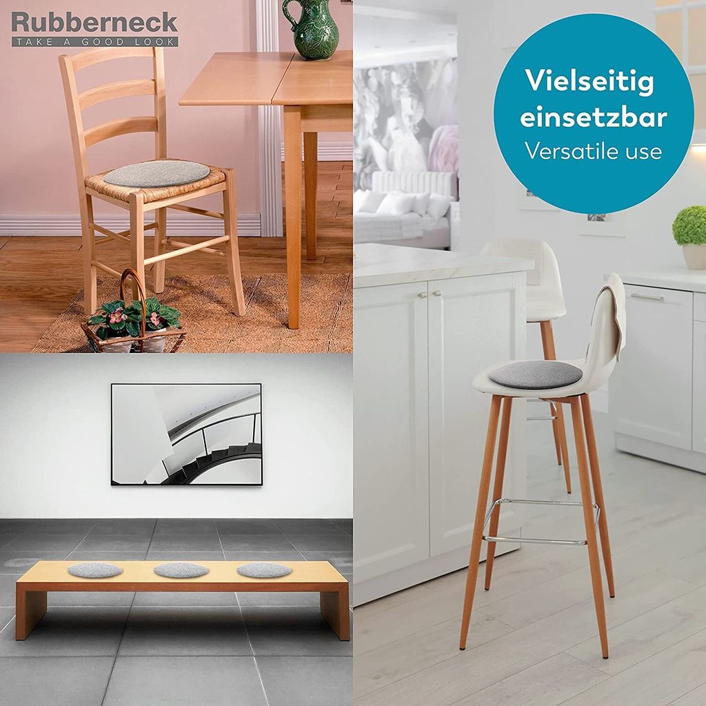 RUBBERNECK Auflagekissen Rutschfeste Filz Sitzkissen rund, Produktbild 5