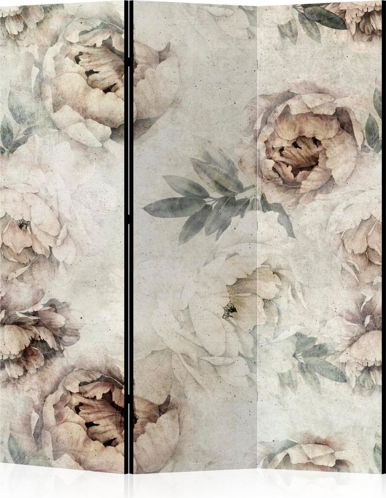 LUMASOUL Paravent einseitiger, Paravent Raumteiler Innen, Blumen Motiv, 135x172 cm