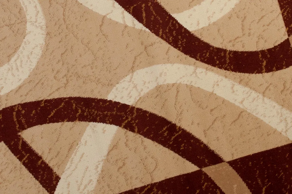 Tapis Salon DREAM Crème et Marron 120x170 cm Texture Douce et Durable