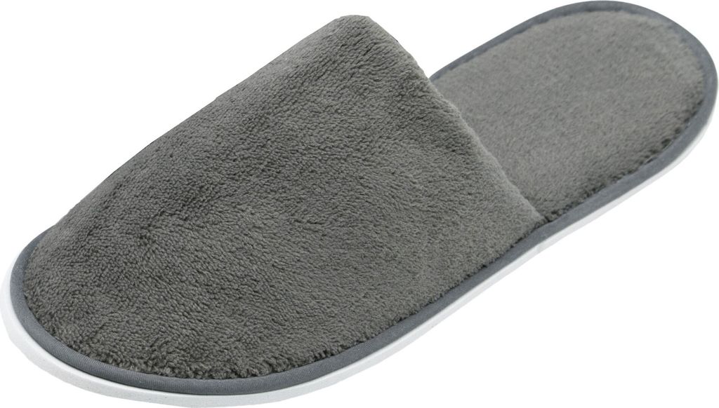 Frottierslipper in grau, 10er Set, Universalgröße Produktbild 